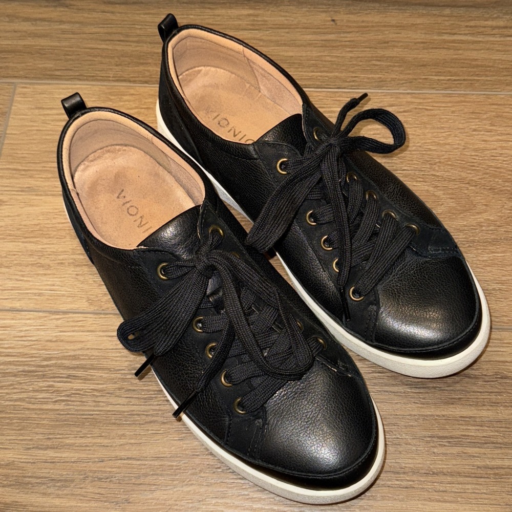 Vionic Winny Leather Sneakers Quality Designer Classic LaceUp Women Sz 9.5 EUC - Picture 7 of 12